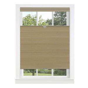 HomeStock Visions Honeycomb Cellular Shade 27x64 - Wheat, Cordless Top Down